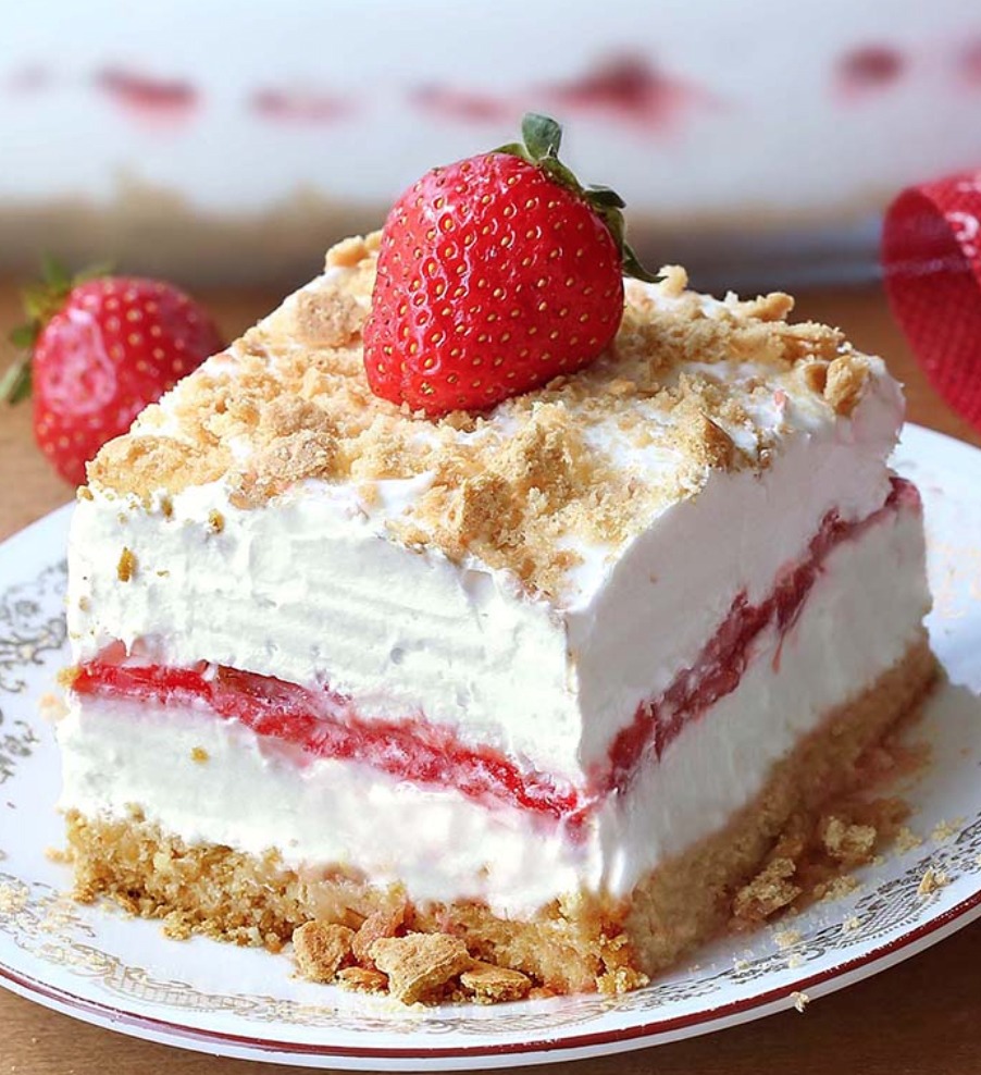 No Bake Strawberry Cheesecake Lasagna – Recipe Ketchup