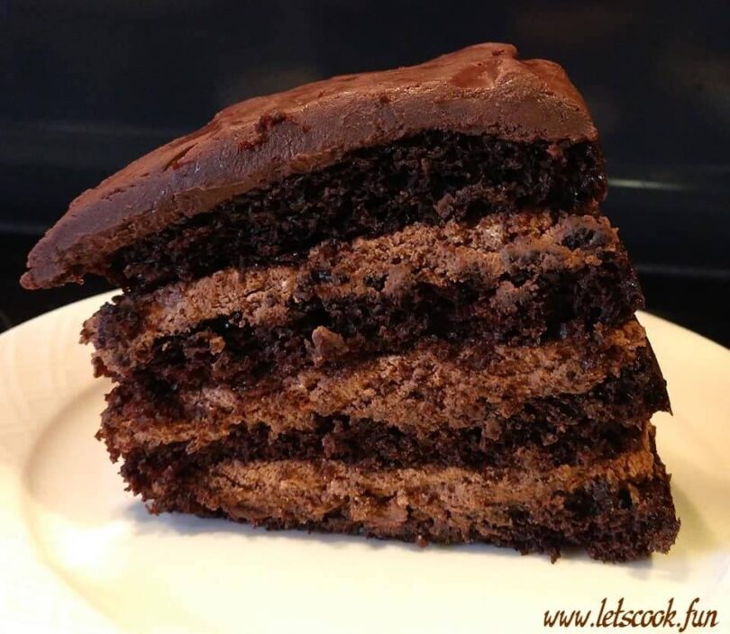 Mocha Layer Cake with ChocolateRum Cream Filling Recipe Ketchup