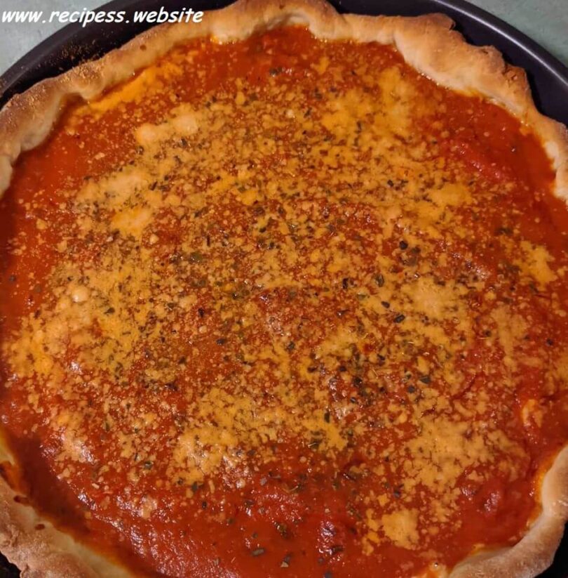 Homemade Chicago Style Deep Dish Pizza Recipe Ketchup 